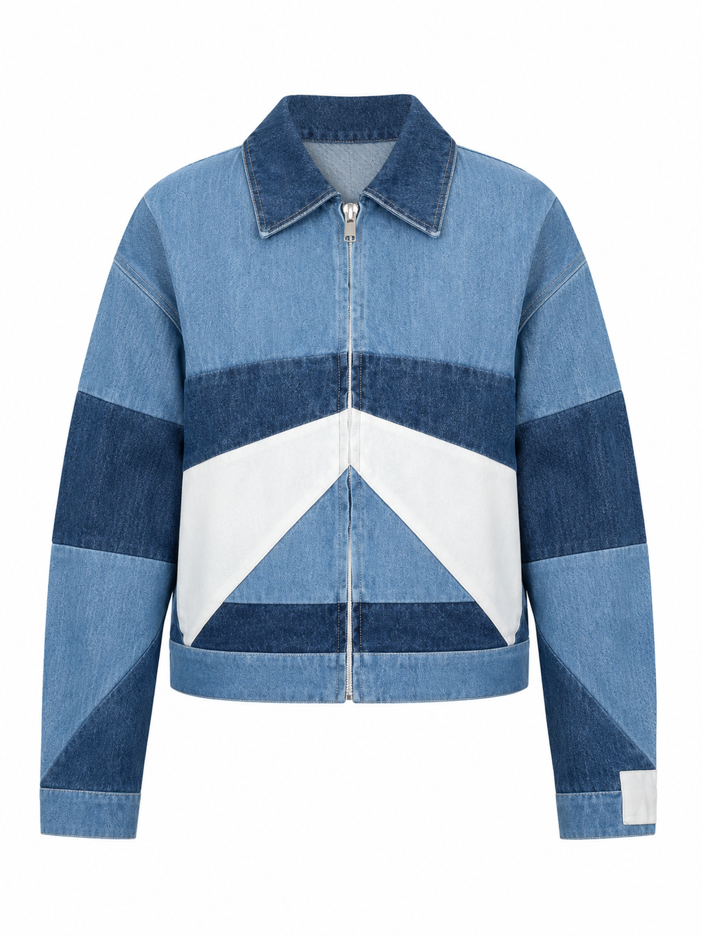 Patched denim jacket