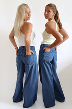 Denim pants wide-leg